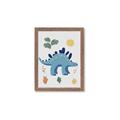 Picture of Blue Stegosaurus _GroupedProduct_Rectangle_Portrait_Mini_ _GroupedProduct_Rectangle_Portrait_Framed_Matted_