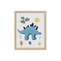 Picture of Blue Stegosaurus _GroupedProduct_Rectangle_Portrait_Mini_ _GroupedProduct_Rectangle_Portrait_Framed_Matted_