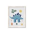 Picture of Blue Stegosaurus _GroupedProduct_Rectangle_Portrait_Mini_ _GroupedProduct_Rectangle_Portrait_Framed_Matted_