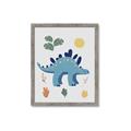 Picture of Blue Stegosaurus _GroupedProduct_Rectangle_Portrait_Mini_ _GroupedProduct_Rectangle_Portrait_Framed_Matted_
