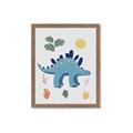 Picture of Blue Stegosaurus _GroupedProduct_Rectangle_Portrait_Mini_ _GroupedProduct_Rectangle_Portrait_Framed_Matted_