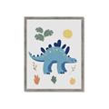 Picture of Blue Stegosaurus _GroupedProduct_Rectangle_Portrait_Mini_ _GroupedProduct_Rectangle_Portrait_Framed_Matted_