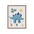 Picture of Blue Stegosaurus _GroupedProduct_Rectangle_Portrait_Mini_ _GroupedProduct_Rectangle_Portrait_Framed_Matted_
