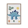 Picture of Blue Stegosaurus _GroupedProduct_Rectangle_Portrait_Mini_ _GroupedProduct_Rectangle_Portrait_Framed_Matted_