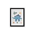 Picture of Blue Stegosaurus _GroupedProduct_Rectangle_Portrait_Mini_ _GroupedProduct_Rectangle_Portrait_Framed_Matted_