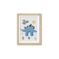 Picture of Blue Stegosaurus _GroupedProduct_Rectangle_Portrait_Mini_ _GroupedProduct_Rectangle_Portrait_Framed_Matted_
