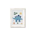 Picture of Blue Stegosaurus _GroupedProduct_Rectangle_Portrait_Mini_ _GroupedProduct_Rectangle_Portrait_Framed_Matted_