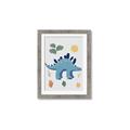 Picture of Blue Stegosaurus _GroupedProduct_Rectangle_Portrait_Mini_ _GroupedProduct_Rectangle_Portrait_Framed_Matted_