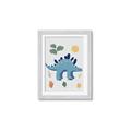 Picture of Blue Stegosaurus _GroupedProduct_Rectangle_Portrait_Mini_ _GroupedProduct_Rectangle_Portrait_Framed_Matted_