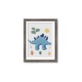 Picture of Blue Stegosaurus _GroupedProduct_Rectangle_Portrait_Mini_ _GroupedProduct_Rectangle_Portrait_Framed_Matted_