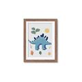 Picture of Blue Stegosaurus _GroupedProduct_Rectangle_Portrait_Mini_ _GroupedProduct_Rectangle_Portrait_Framed_Matted_