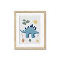 Picture of Blue Stegosaurus _GroupedProduct_Rectangle_Portrait_Mini_ _GroupedProduct_Rectangle_Portrait_Framed_Matted_