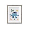 Picture of Blue Stegosaurus _GroupedProduct_Rectangle_Portrait_Mini_ _GroupedProduct_Rectangle_Portrait_Framed_Matted_