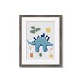 Picture of Blue Stegosaurus _GroupedProduct_Rectangle_Portrait_Mini_ _GroupedProduct_Rectangle_Portrait_Framed_Matted_