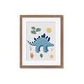 Picture of Blue Stegosaurus _GroupedProduct_Rectangle_Portrait_Mini_ _GroupedProduct_Rectangle_Portrait_Framed_Matted_