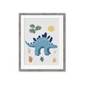 Picture of Blue Stegosaurus _GroupedProduct_Rectangle_Portrait_Mini_ _GroupedProduct_Rectangle_Portrait_Framed_Matted_