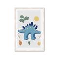 Picture of Blue Stegosaurus _GroupedProduct_Rectangle_Portrait_Mini_ _GroupedProduct_Rectangle_Portrait_Framed_Matted_