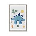Picture of Blue Stegosaurus _GroupedProduct_Rectangle_Portrait_Mini_ _GroupedProduct_Rectangle_Portrait_Framed_Matted_