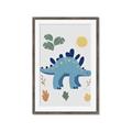 Picture of Blue Stegosaurus _GroupedProduct_Rectangle_Portrait_Mini_ _GroupedProduct_Rectangle_Portrait_Framed_Matted_