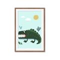 Picture of Chomping Croc _GroupedProduct_Rectangle_Portrait_Mini_ _GroupedProduct_Rectangle_Portrait_Framed_Matted_