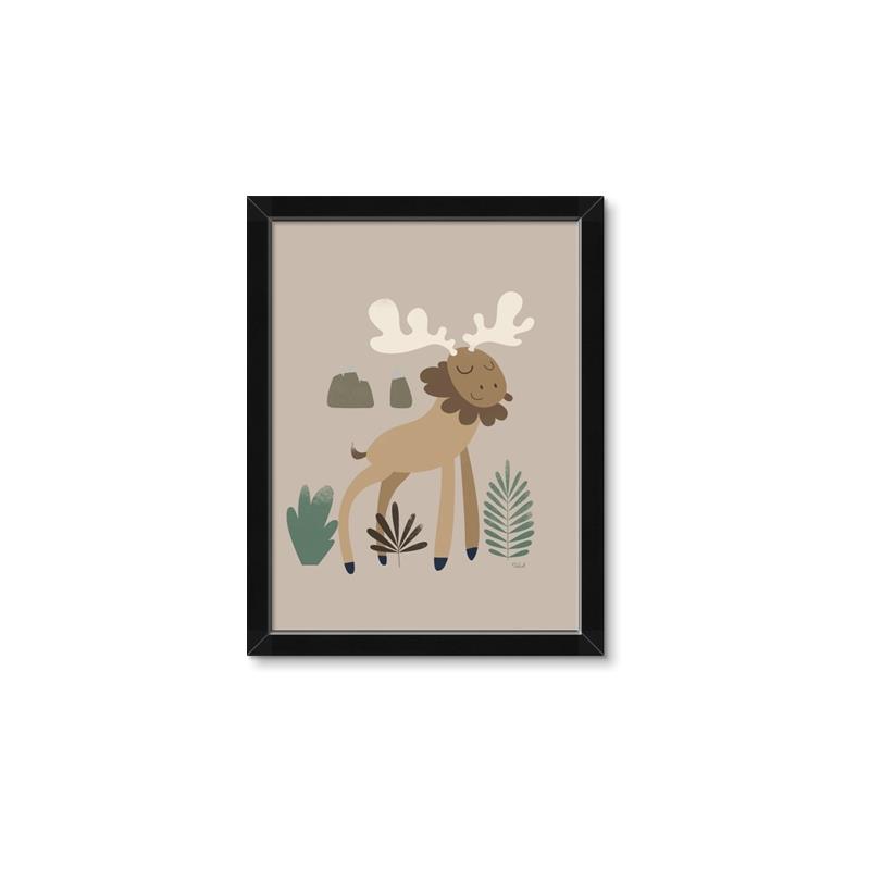 Picture of Moose in the woods _GroupedProduct_Rectangle_Portrait_Mini_ _GroupedProduct_Rectangle_Portrait_Framed_Matted_