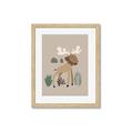 Picture of Moose in the woods _GroupedProduct_Rectangle_Portrait_Mini_ _GroupedProduct_Rectangle_Portrait_Framed_Matted_