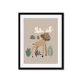 Picture of Moose in the woods _GroupedProduct_Rectangle_Portrait_Mini_ _GroupedProduct_Rectangle_Portrait_Framed_Matted_