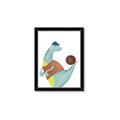 Picture of Dino Playing Basketball _GroupedProduct_Rectangle_Portrait_Mini_ _GroupedProduct_Rectangle_Portrait_Framed_Matted_