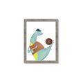Picture of Dino Playing Basketball _GroupedProduct_Rectangle_Portrait_Mini_ _GroupedProduct_Rectangle_Portrait_Framed_Matted_