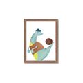 Picture of Dino Playing Basketball _GroupedProduct_Rectangle_Portrait_Mini_ _GroupedProduct_Rectangle_Portrait_Framed_Matted_