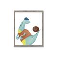 Picture of Dino Playing Basketball _GroupedProduct_Rectangle_Portrait_Mini_ _GroupedProduct_Rectangle_Portrait_Framed_Matted_