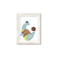 Picture of Dino Playing Basketball _GroupedProduct_Rectangle_Portrait_Mini_ _GroupedProduct_Rectangle_Portrait_Framed_Matted_