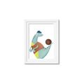 Picture of Dino Playing Basketball _GroupedProduct_Rectangle_Portrait_Mini_ _GroupedProduct_Rectangle_Portrait_Framed_Matted_
