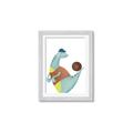 Picture of Dino Playing Basketball _GroupedProduct_Rectangle_Portrait_Mini_ _GroupedProduct_Rectangle_Portrait_Framed_Matted_