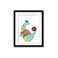 Picture of Dino Playing Basketball _GroupedProduct_Rectangle_Portrait_Mini_ _GroupedProduct_Rectangle_Portrait_Framed_Matted_