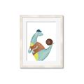 Picture of Dino Playing Basketball _GroupedProduct_Rectangle_Portrait_Mini_ _GroupedProduct_Rectangle_Portrait_Framed_Matted_