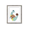 Picture of Dino Playing Basketball _GroupedProduct_Rectangle_Portrait_Mini_ _GroupedProduct_Rectangle_Portrait_Framed_Matted_