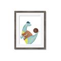 Picture of Dino Playing Basketball _GroupedProduct_Rectangle_Portrait_Mini_ _GroupedProduct_Rectangle_Portrait_Framed_Matted_