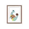 Picture of Dino Playing Basketball _GroupedProduct_Rectangle_Portrait_Mini_ _GroupedProduct_Rectangle_Portrait_Framed_Matted_