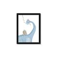 Picture of reading Brachiosaurus _GroupedProduct_Rectangle_Portrait_Mini_ _GroupedProduct_Rectangle_Portrait_Framed_Matted_