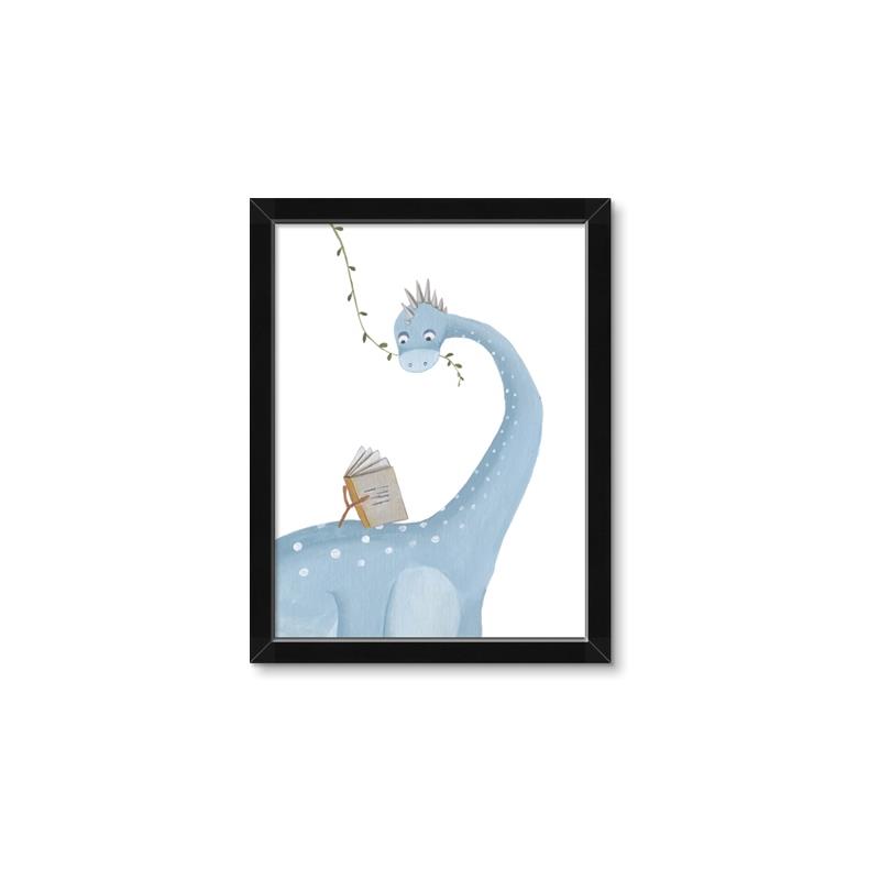Picture of reading Brachiosaurus _GroupedProduct_Rectangle_Portrait_Mini_ _GroupedProduct_Rectangle_Portrait_Framed_Matted_