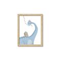 Picture of reading Brachiosaurus _GroupedProduct_Rectangle_Portrait_Mini_ _GroupedProduct_Rectangle_Portrait_Framed_Matted_