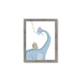 Picture of reading Brachiosaurus _GroupedProduct_Rectangle_Portrait_Mini_ _GroupedProduct_Rectangle_Portrait_Framed_Matted_