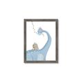 Picture of reading Brachiosaurus _GroupedProduct_Rectangle_Portrait_Mini_ _GroupedProduct_Rectangle_Portrait_Framed_Matted_