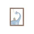 Picture of reading Brachiosaurus _GroupedProduct_Rectangle_Portrait_Mini_ _GroupedProduct_Rectangle_Portrait_Framed_Matted_