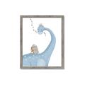 Picture of reading Brachiosaurus _GroupedProduct_Rectangle_Portrait_Mini_ _GroupedProduct_Rectangle_Portrait_Framed_Matted_