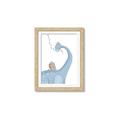 Picture of reading Brachiosaurus _GroupedProduct_Rectangle_Portrait_Mini_ _GroupedProduct_Rectangle_Portrait_Framed_Matted_