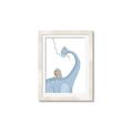 Picture of reading Brachiosaurus _GroupedProduct_Rectangle_Portrait_Mini_ _GroupedProduct_Rectangle_Portrait_Framed_Matted_
