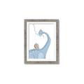 Picture of reading Brachiosaurus _GroupedProduct_Rectangle_Portrait_Mini_ _GroupedProduct_Rectangle_Portrait_Framed_Matted_