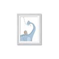 Picture of reading Brachiosaurus _GroupedProduct_Rectangle_Portrait_Mini_ _GroupedProduct_Rectangle_Portrait_Framed_Matted_